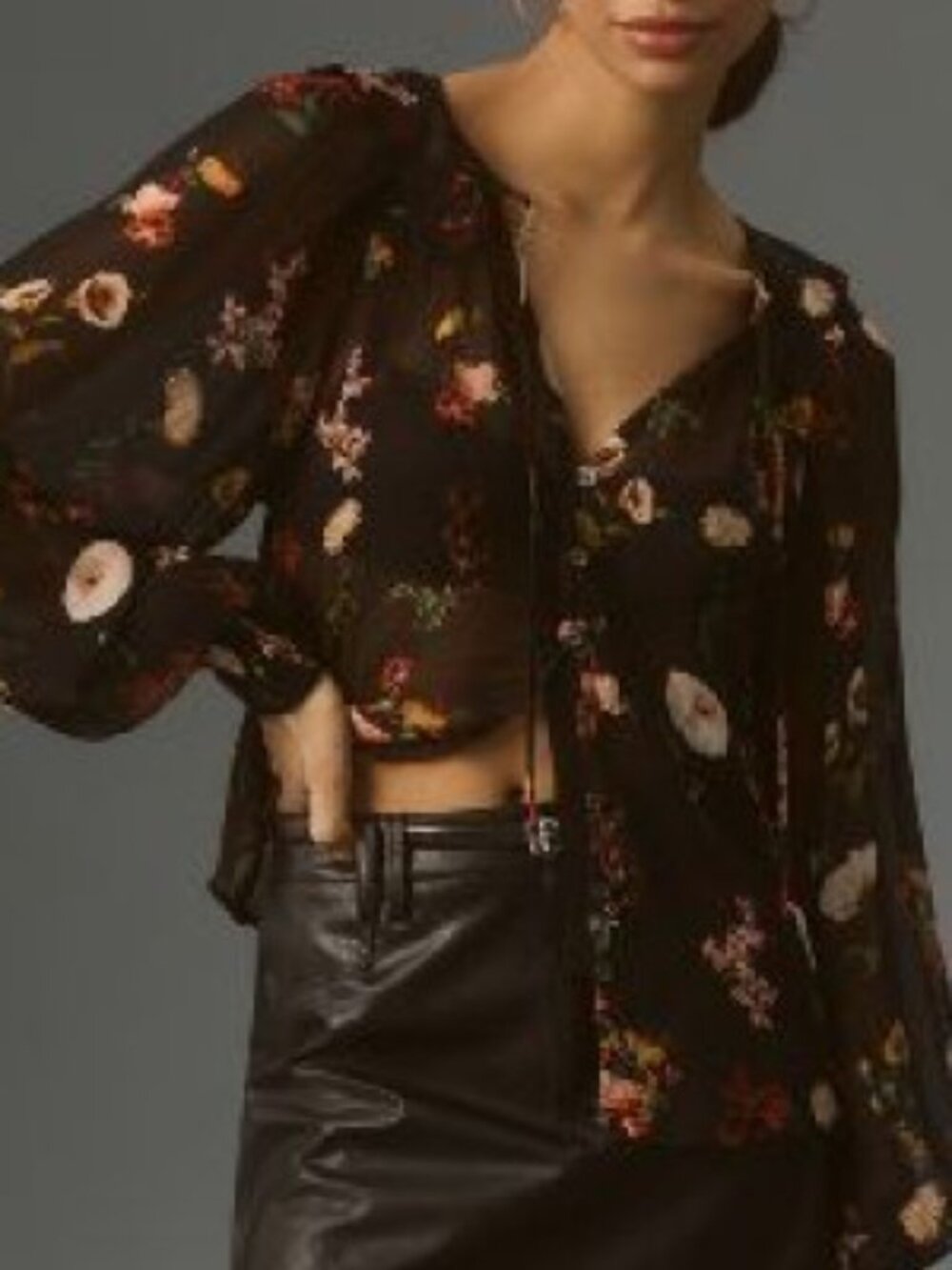 Maeve Sheer Button down Blouse from Anthropologie